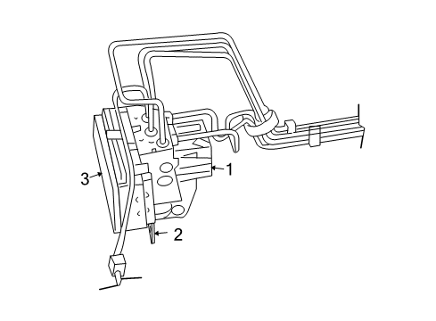 2009 Dodge Caliber ABS Components Diagram
