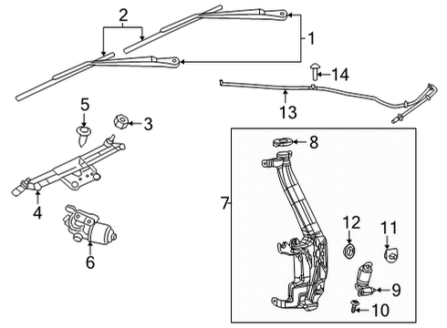 2019 Dodge Durango Wiper & Washer Components Diagram