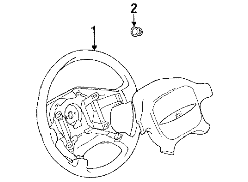 1994 Dodge Colt Steering Column & Wheel, Shroud, Switches & Levers Diagram 2 - Thumbnail