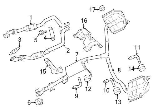 2022 Dodge Charger Exhaust Components Diagram