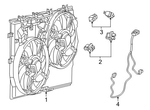 2019 Ram ProMaster 1500 Cooling System, Radiator, Water Pump, Cooling Fan Diagram