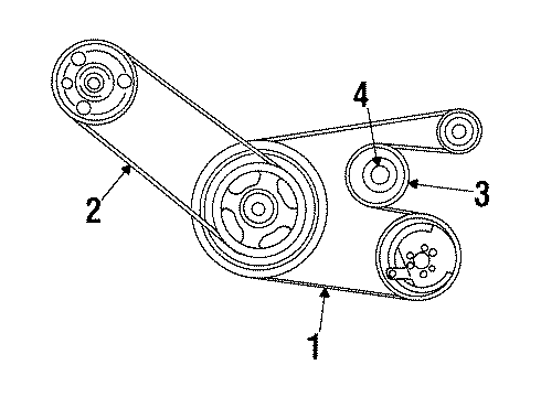 1996 Chrysler Cirrus Belts & Pulleys, Maintenance Diagram 1 - Thumbnail