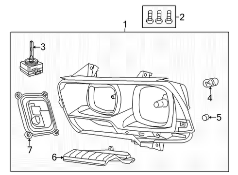 2011 Dodge Charger Headlamp Components Diagram