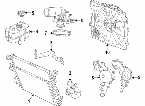 2020 Jeep Gladiator Cooling System, Radiator, Water Pump, Cooling Fan Diagram 2 - Thumbnail
