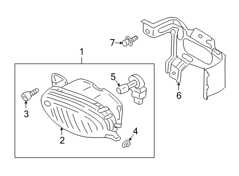 2001 Chrysler Sebring Trunk Lid & Components, Exterior Trim - Interior & Exterior Trim, Body Diagram 6 - Thumbnail