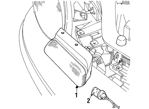 1997 Dodge Neon Park & Signal Lamps Diagram