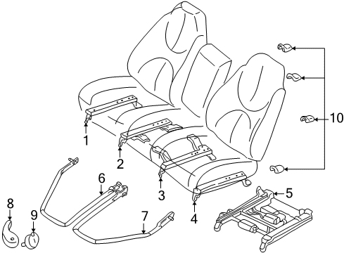 2003 Dodge Durango Tracks & Components Diagram