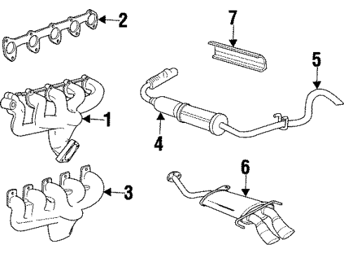 2001 Dodge Viper Exhaust Components Diagram