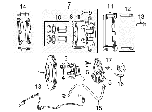 2022 Dodge Charger Brake Components Diagram 1 - Thumbnail