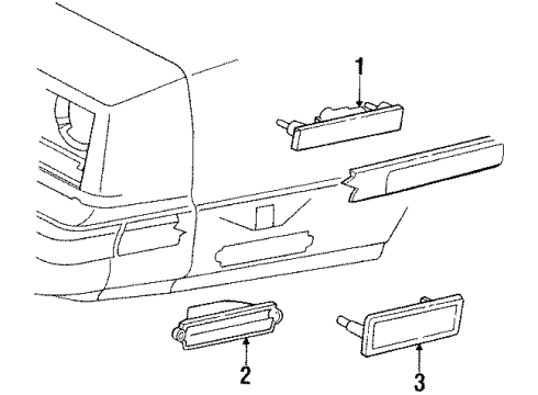 1992 Chrysler Imperial Corner & Side Marker Lamps Diagram