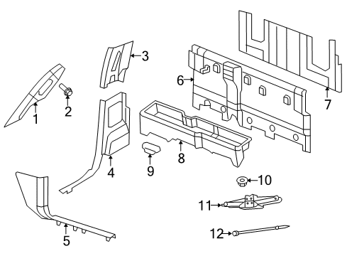 2017 Ram 3500 Interior Trim - Cab Diagram 6 - Thumbnail