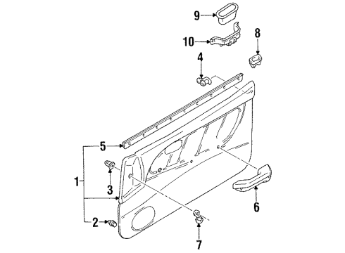 1994 Dodge Colt Interior Trim - Door Diagram