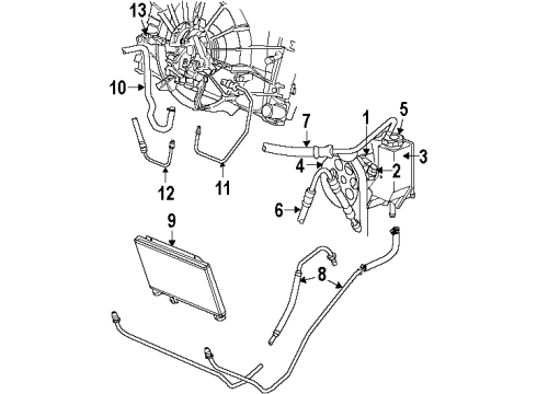 2006 Dodge Ram 1500 P/S Pump & Hoses, Steering Gear & Linkage Diagram 16 - Thumbnail