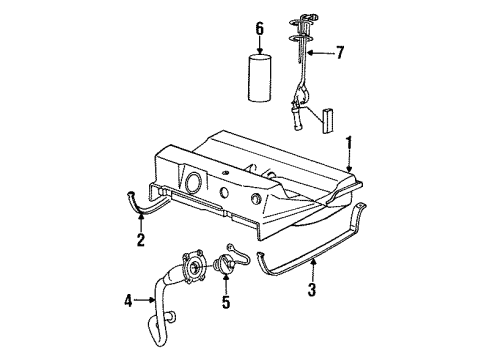 1992 Chrysler Imperial Fuel System Components Diagram