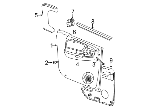 2000 Dodge Dakota Rear Door Diagram
