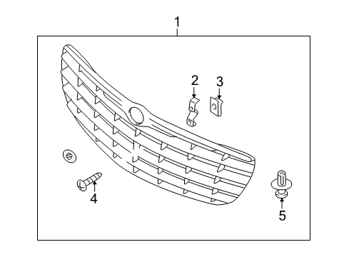 2003 Chrysler Sebring Grille & Components Diagram