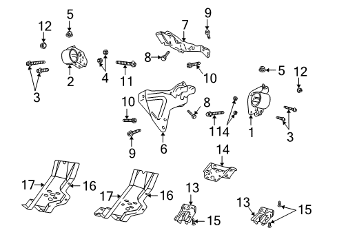 1999 Dodge Dakota Engine & Trans Mounting Diagram 6 - Thumbnail