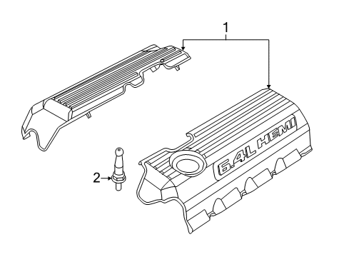 2013 Jeep Grand Cherokee Engine Appearance Cover Diagram