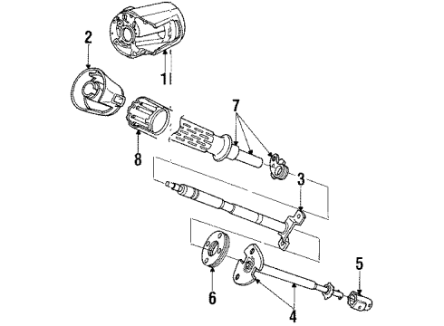 1986 Chrysler Fifth Avenue Steering Column & Wheel Diagram