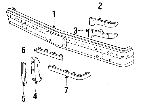 1992 Dodge B350 Front Bumper Diagram