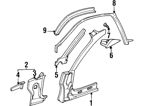 1999 Dodge Neon Hinge Pillar Diagram 1 - Thumbnail