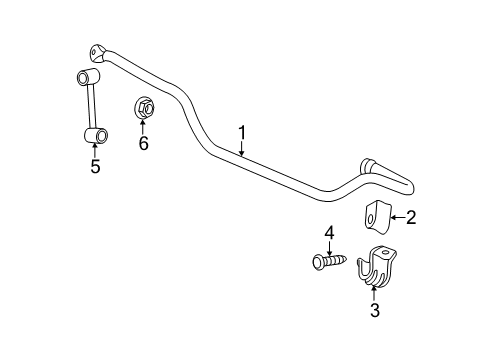 2019 Jeep Grand Cherokee Stabilizer Bar & Components - Front Diagram