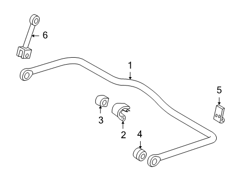 2005 Dodge Sprinter 3500 Rear Suspension Components, Stabilizer Bar Diagram 1 - Thumbnail