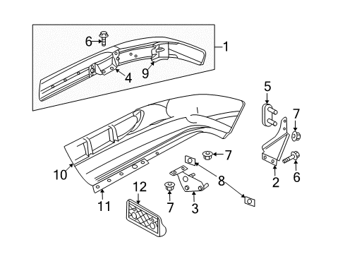 1998 Dodge Durango Front Bumper Diagram 1 - Thumbnail