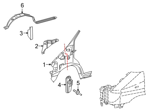 2004 Dodge Sprinter 3500 Inner Components - Fender Diagram