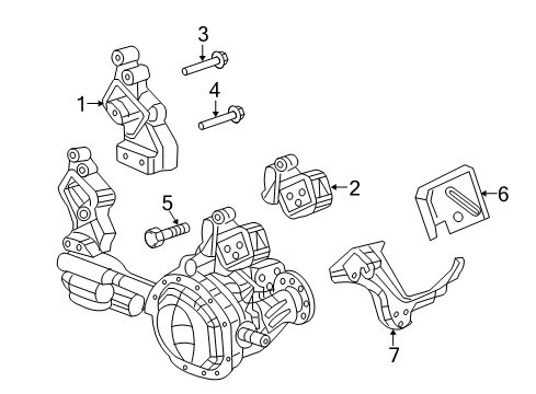 2021 Ram 1500 Classic Engine & Trans Mounting Diagram 4 - Thumbnail