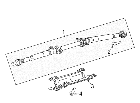 2015 Chrysler 200 Drive Shaft - Rear Diagram
