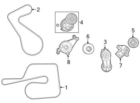 2024 Dodge Durango Belts & Pulleys - Belts Diagram 3 - Thumbnail