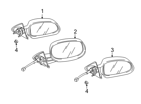 2007 Dodge Dakota Outside Mirrors Diagram