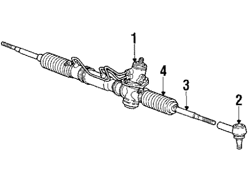 1992 Dodge Colt P/S Pump & Hoses, Steering Gear & Linkage Diagram 2 - Thumbnail
