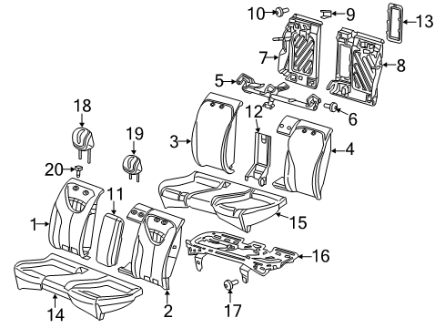 2013 Dodge Dart Rear Seat Components Diagram 4 - Thumbnail