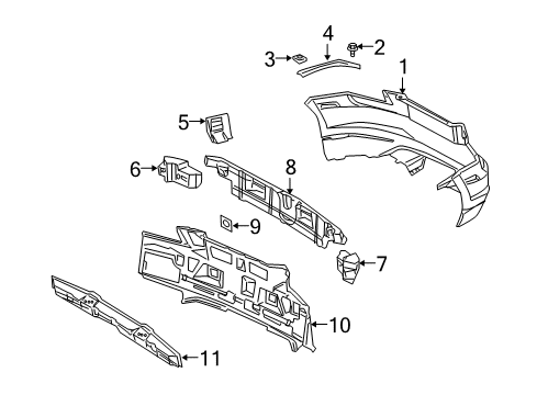 2004 Chrysler Crossfire Rear Bumper Diagram