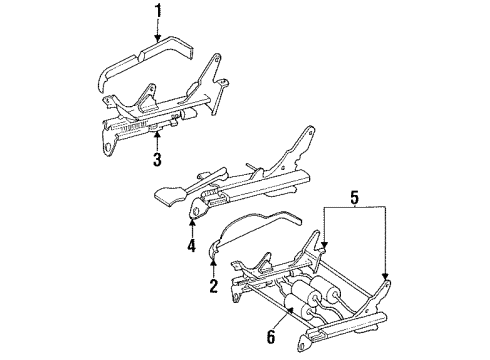 1997 Chrysler Concorde Seats & Track Components Diagram