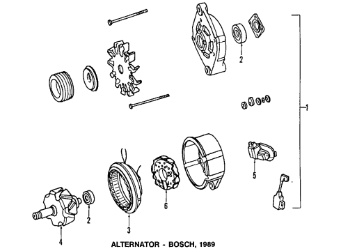 1989 Dodge Spirit Alternator Diagram 2 - Thumbnail