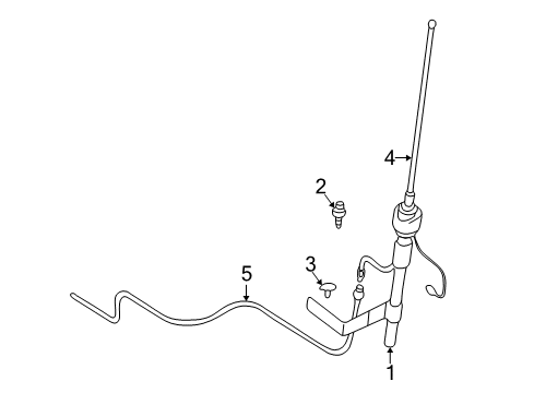 2001 Chrysler Sebring Trunk Lid & Components, Exterior Trim - Interior & Exterior Trim, Body Diagram 1 - Thumbnail