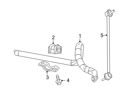 2009 Dodge Caliber Stabilizer Bar & Components - Front Diagram 2 - Thumbnail