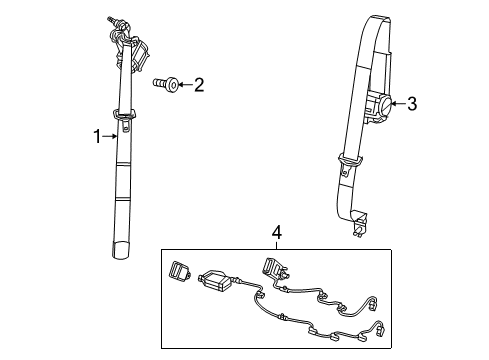 2015 Jeep Cherokee Rear Seat Belts Diagram