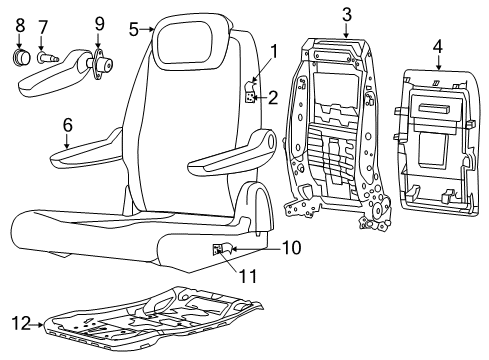 2013 Dodge Grand Caravan Second Row Seats, Body Diagram 4 - Thumbnail