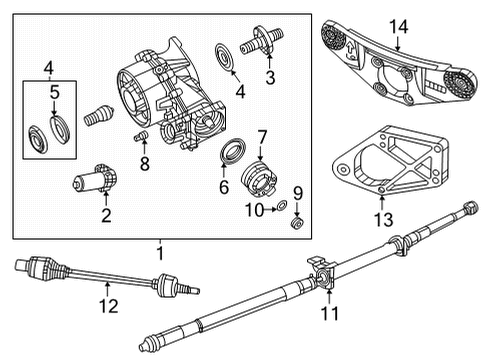 2020 Chrysler Voyager Axle & Differential - Rear Diagram