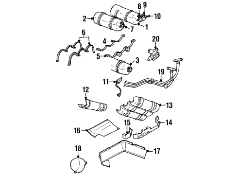 1996 Chrysler Town & Country Fuel System Components Diagram