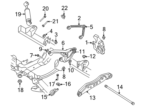 2008 Chrysler Aspen Front Suspension, Control Arm Diagram 1 - Thumbnail