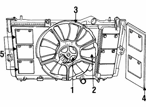 1997 Dodge Neon Cooling System, Radiator, Water Pump, Cooling Fan Diagram
