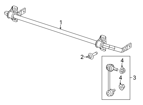 2023 Jeep Cherokee Rr Susp & Cmpts, Lwr & Upr Ctrl Arm, Ride Ctrl, Stab Bar Diagram 1 - Thumbnail