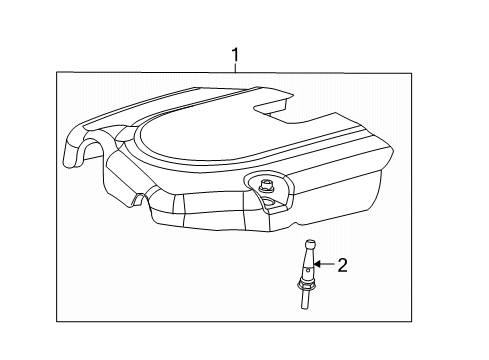 2016 Dodge Challenger Engine Parts, Engine Appearance Cover Diagram 1 - Thumbnail