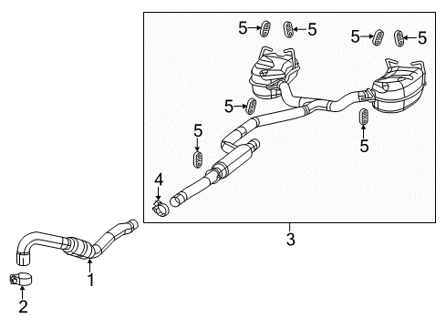 2014 Dodge Journey Exhaust Components Diagram 2 - Thumbnail