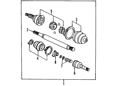 1989 Dodge Spirit Front Axle Shafts & Joints, Drive Axles Diagram